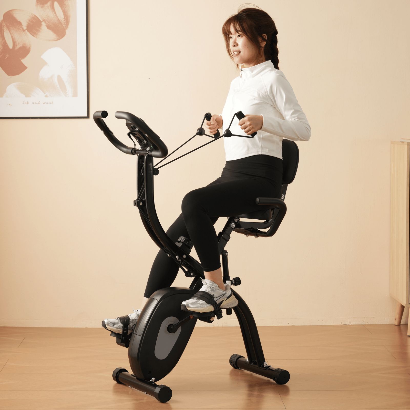 フィットネスバイク 折りたたみ 静音 背もたれ ダイエット器具 調整 室内運動 エクササイズバイク無酸素運動エアロ バイク 有酸素運動 自転車 室内 健康 健康器具 エクササイズ 運動 ジム 心拍数計測