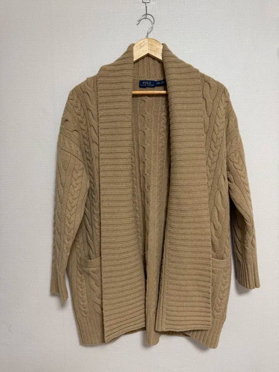 ポロラルフローレン ケーブルニット カーディガン ベージュ