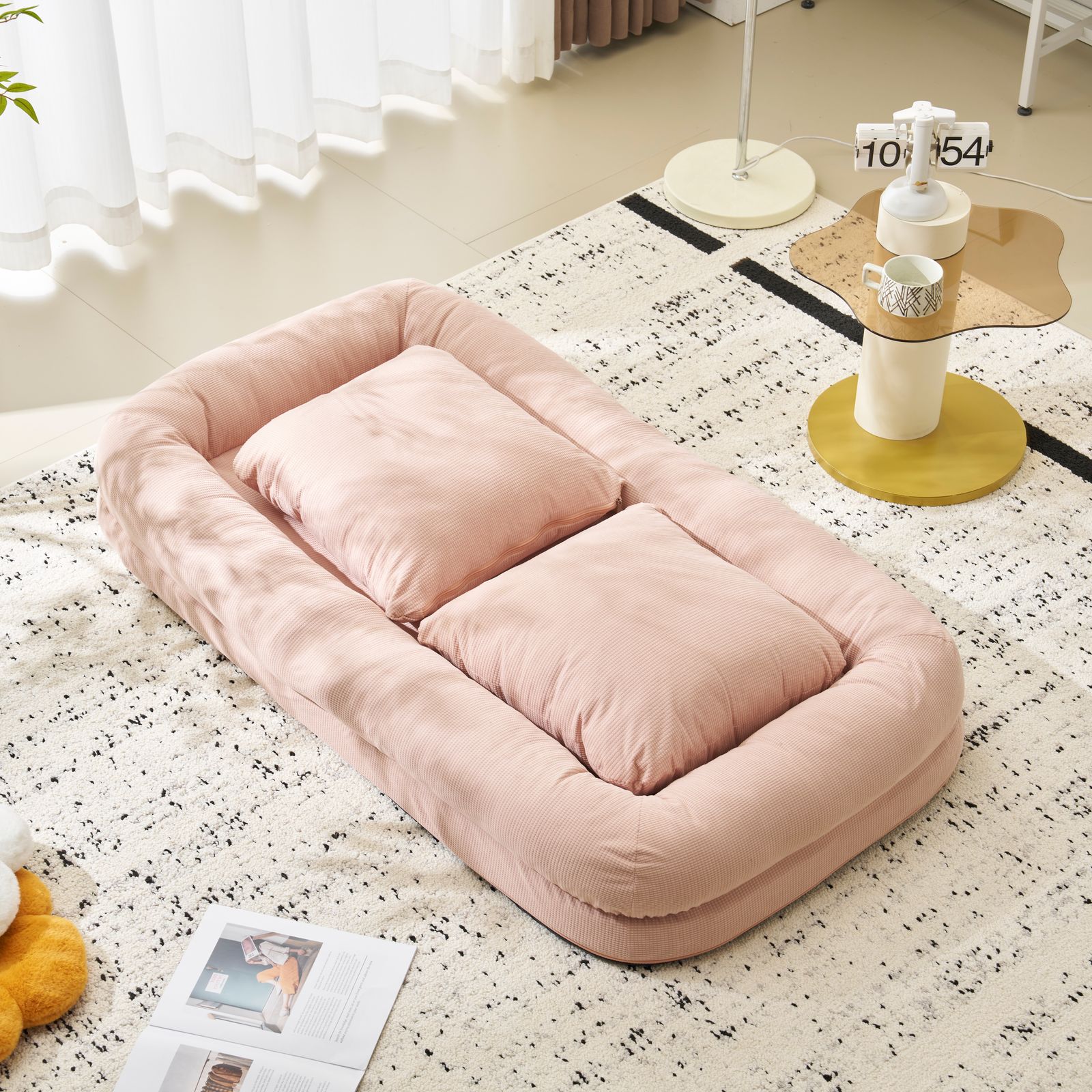 数量限定セール」1人掛けソファー ソファーベッド 座椅子 6段調整可能