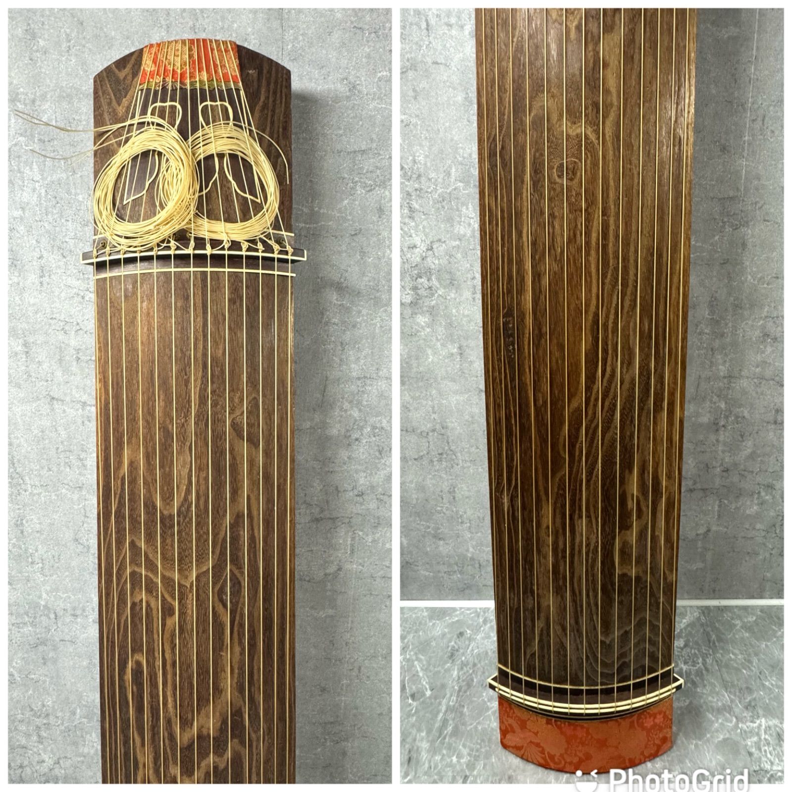 付属品多数】13弦琴 KOTO 13弦 すだれ彫り 和楽器 伝統楽器 箏 弦楽器