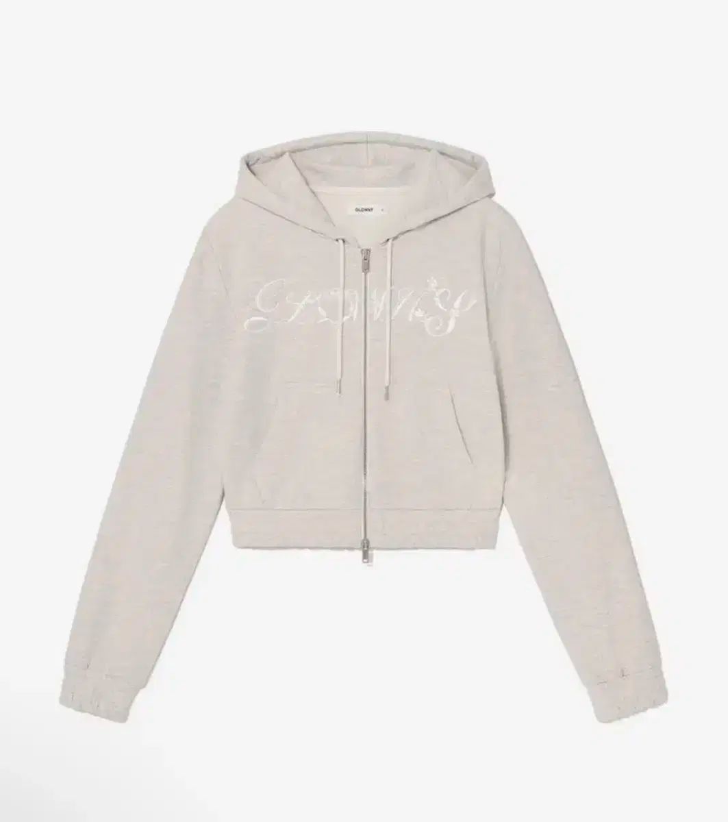 GLOWNY グロウニー クロップド フードジップアップ オートミール S