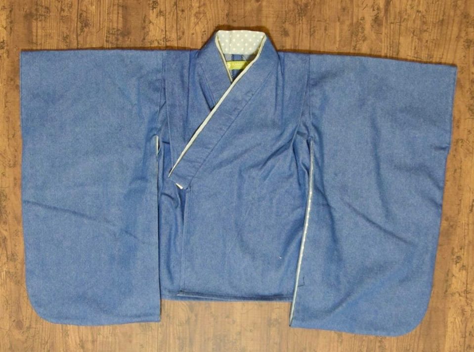 らくらく着付 デニムの三歳祝着