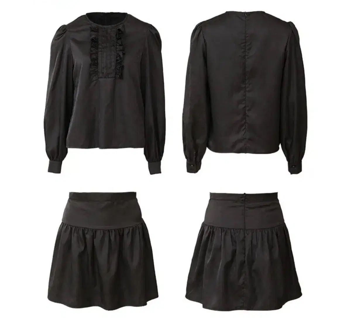 シンスゼン ヌアール フリル セットアップ ブラック