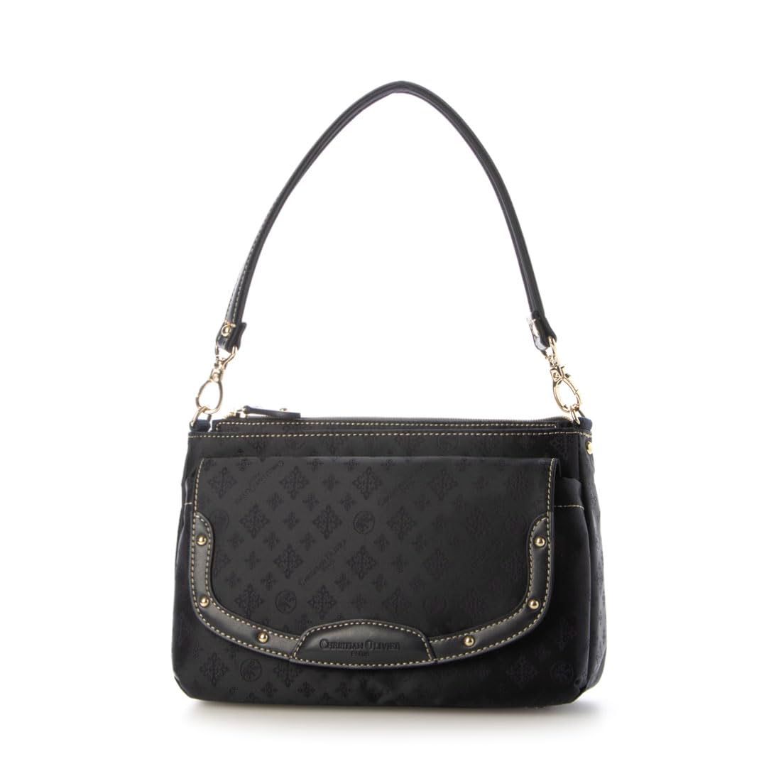 クリスチャンオリビエ ２Wayショルダーバッグ 7875 お財布機能付き ジャガード織 撥水 インクネイビー