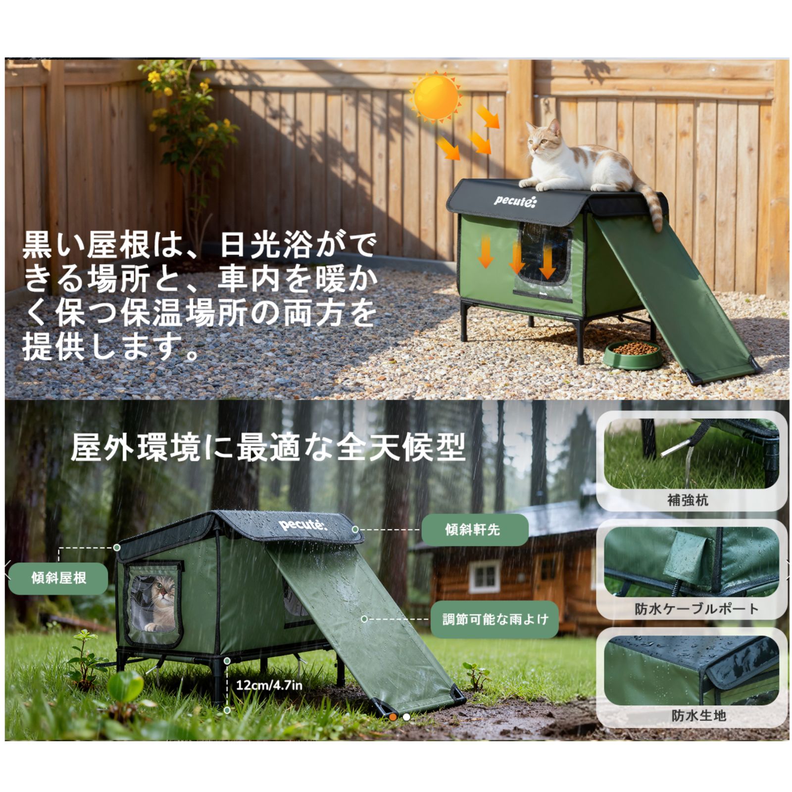 外猫ハウス 猫ベッド nikonekoBox 猫ベッド もふもふ猫ハウス ねこ耳