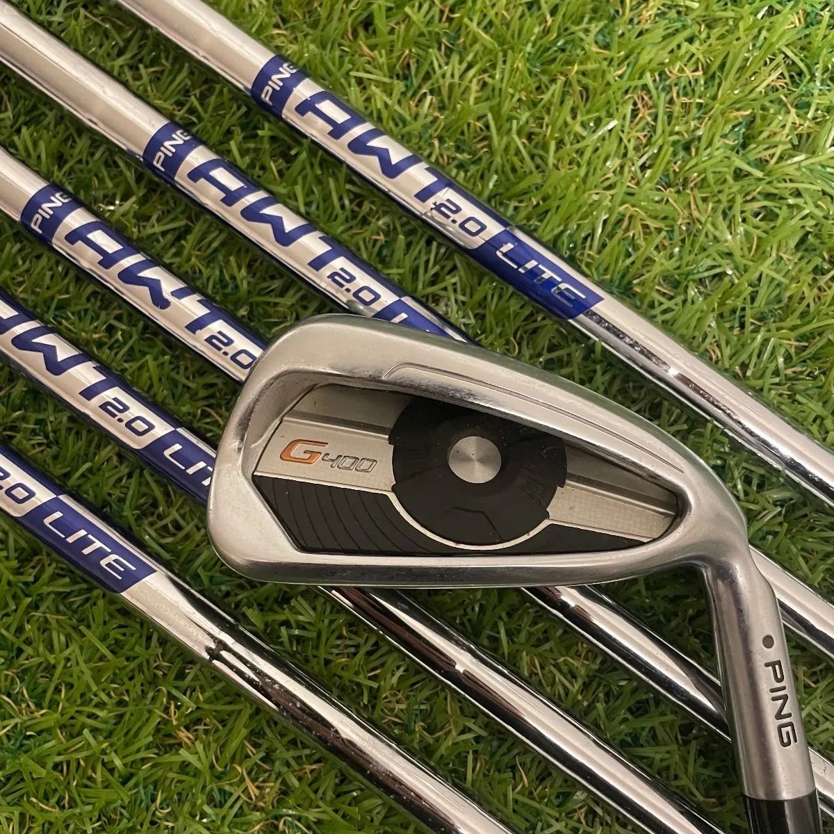 PING ピン G400 6本 アイアンセット PING AWT 2.0 LITE ライ角 黒 ブラック S 右利き メンズ