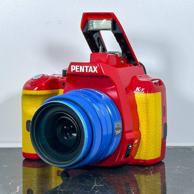 PENTAX K-r デジタル一眼レフカメラ レッド×イエロー レンズ2本 smc PENTAX-DA 35mmF2.4AL