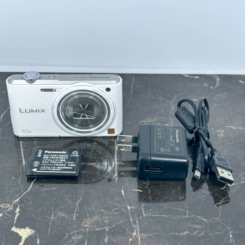 Panasonic LUMIX DMC-SZ3 ホワイト コンデジ デジカメ 10倍ズーム 手