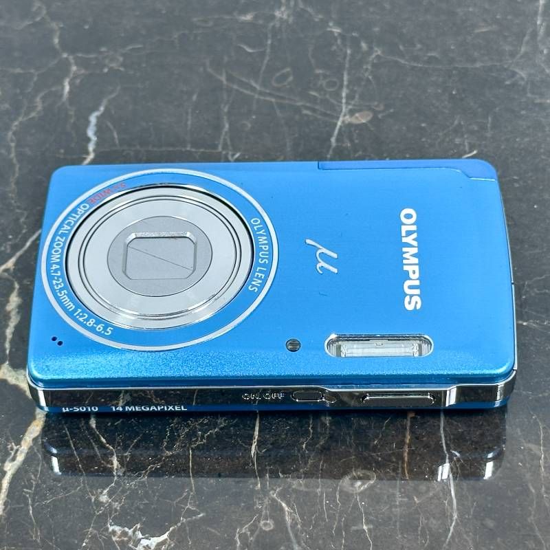 OLYMPUS μ-5010 ブルー 薄型コンデジ 1400万画素 光学5倍ズーム 手ブレ
