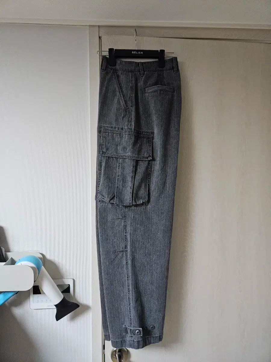 ベルリエ ロードトリップ カーゴパンツ ヘリンボーン チャコール 30