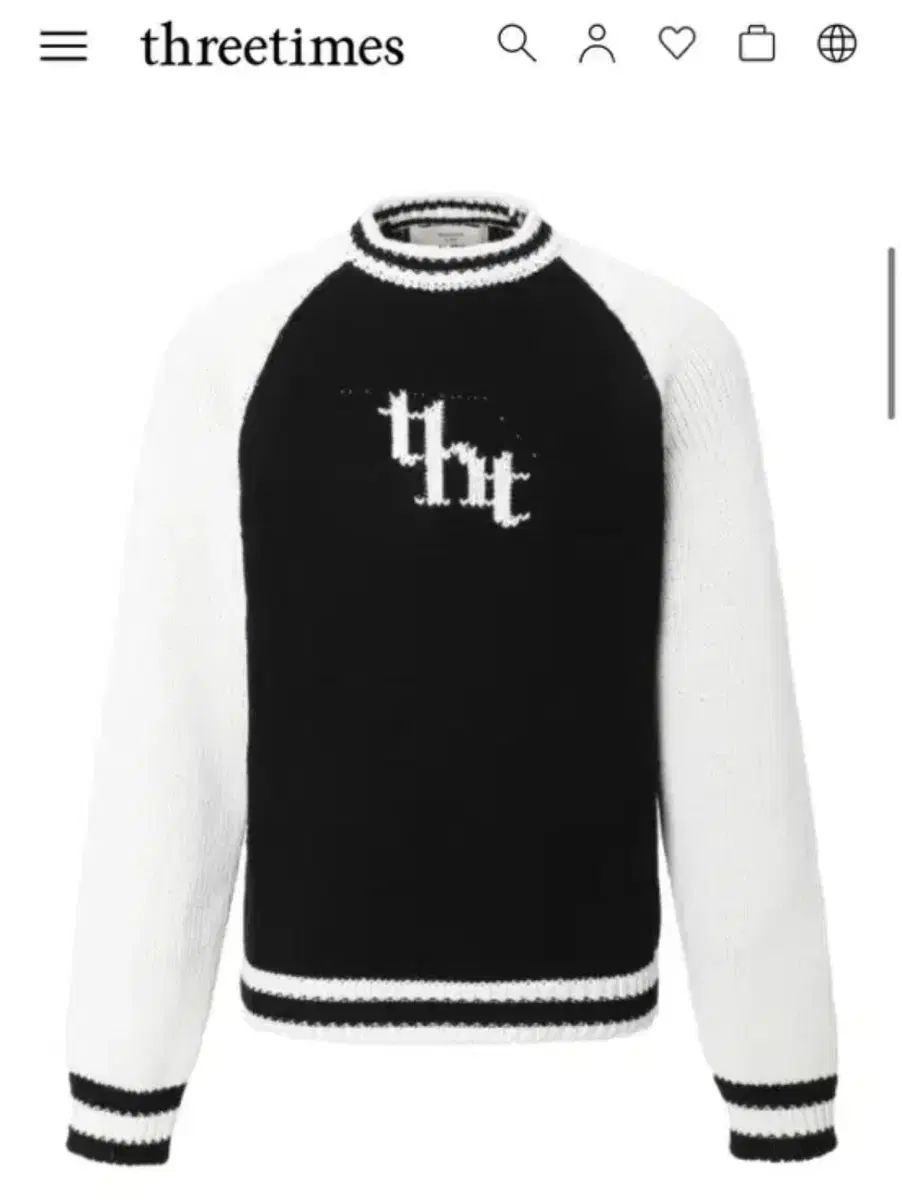 スリータイムズ ジャガード ニット