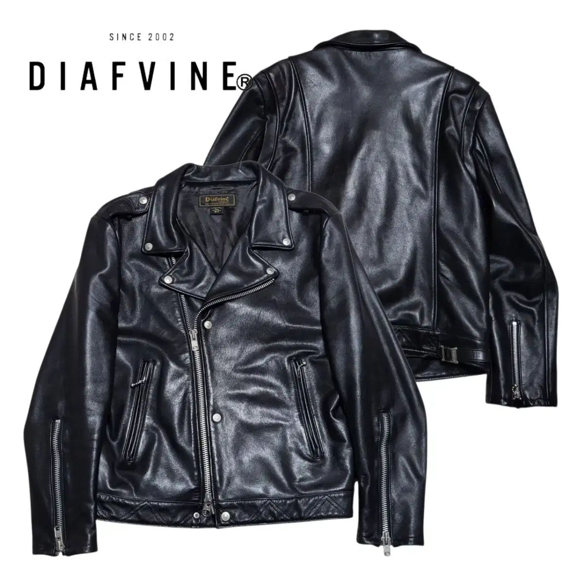 L DIAFVINE ディアファイン スティアーハイド ジョニー ジョニー ライダースジャケット