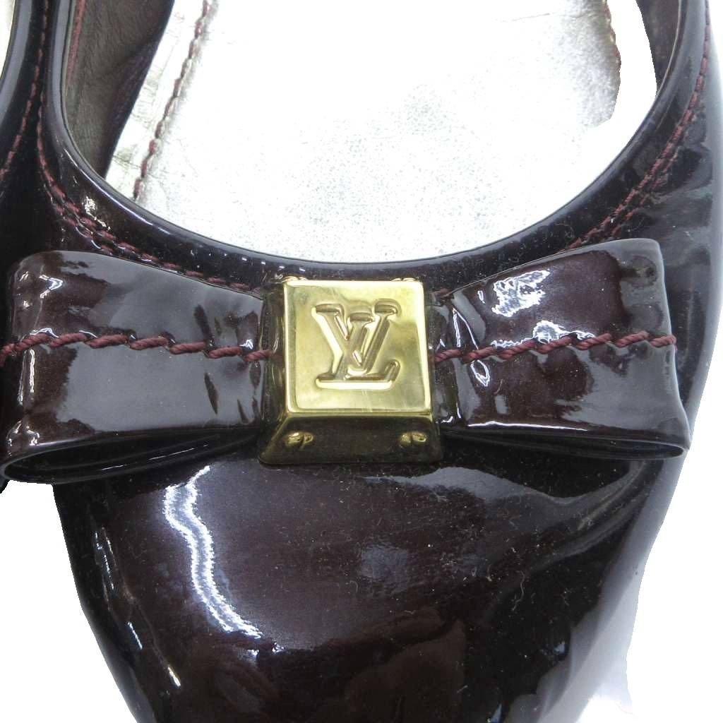 ルイヴィトン LOUIS VUITTON エナメル リボン LVロゴ ドライビング