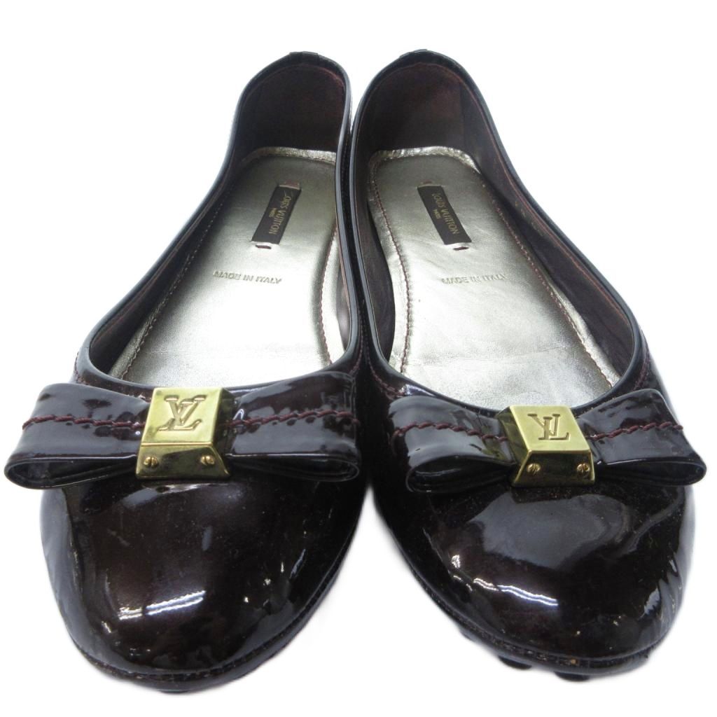 ルイヴィトン LOUIS VUITTON エナメル リボン LVロゴ ドライビング