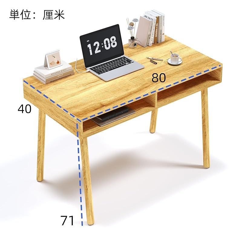 ZXD デスク パソコンデスク 勉強机 木製 机 幅80cm PCデスク 在宅勤務