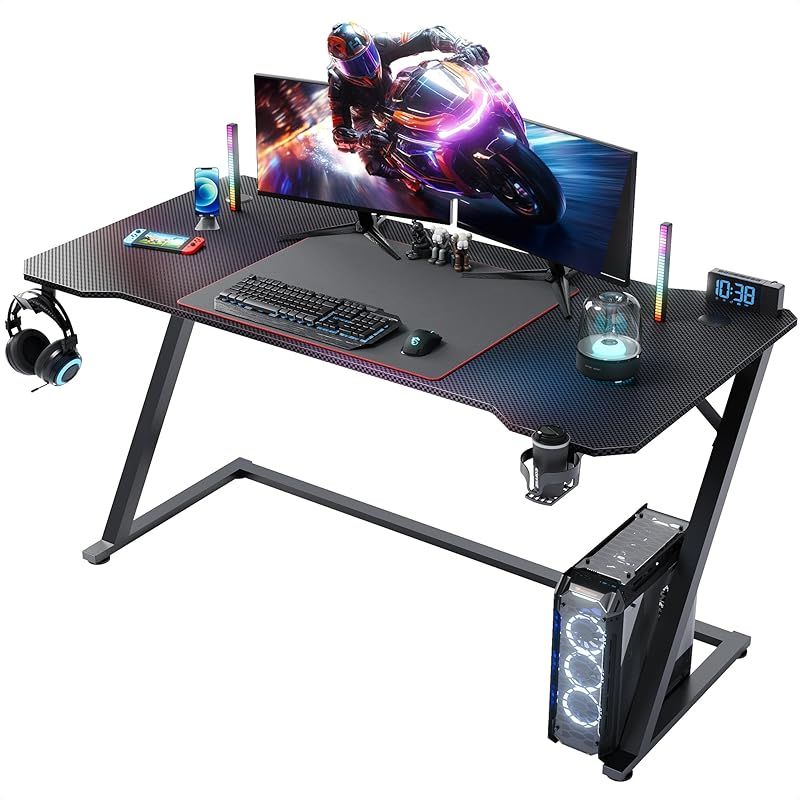 687 ゲーミングデスク パソコンデスク 炭素繊維天板 カップホルダー 687 ゲーミングデスク パソコンデスク 炭素繊維天板 カップホルダー