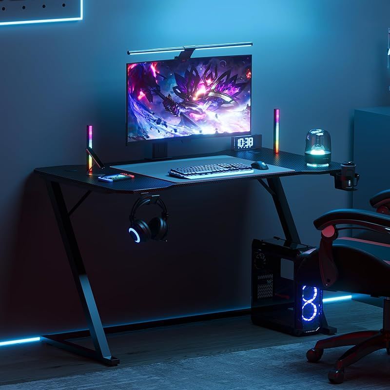 687 ゲーミングデスク パソコンデスク 炭素繊維天板 カップホルダー 687 ゲーミングデスク パソコンデスク 炭素繊維天板 カップホルダー