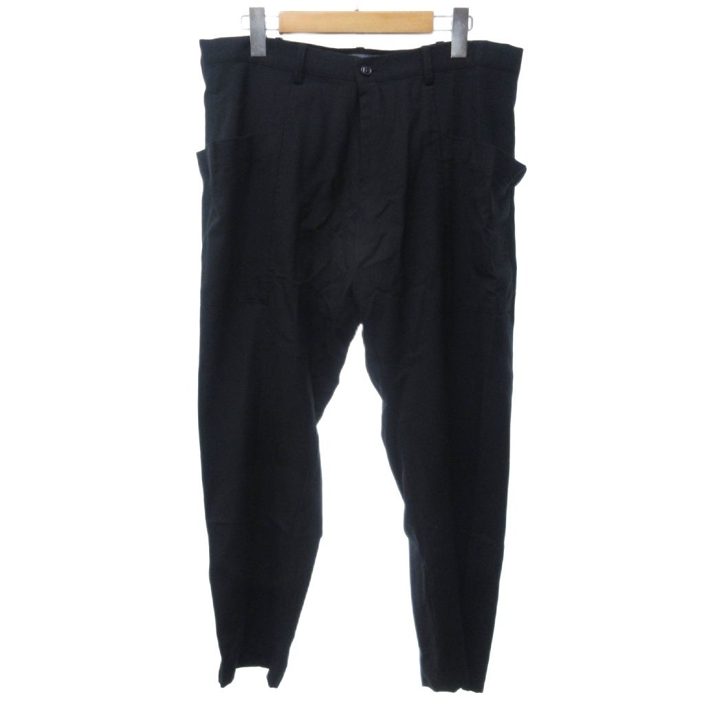 ヨウジヤマモト YOHJI YAMAMOTO NOIR パンツ スラックス 黒 ブラック 3 約L NM-P11-101