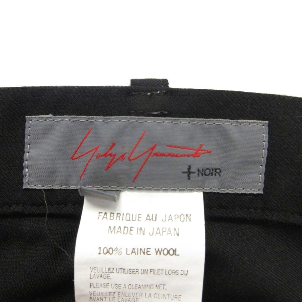 Yohji Yamamoto ブラック スラックス M Yohji Yamamoto ヨウジヤマモト POUR HOMME プールオム 80~90s 丸ロゴ