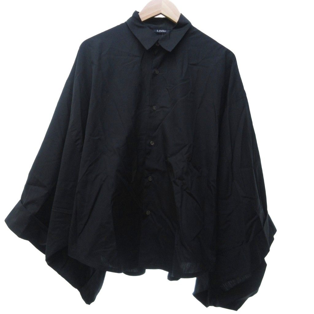 リミフゥ LIMI feu 22SS ビッグスリーブブラウス シャツ 黒 ブラック LG-B27-002
