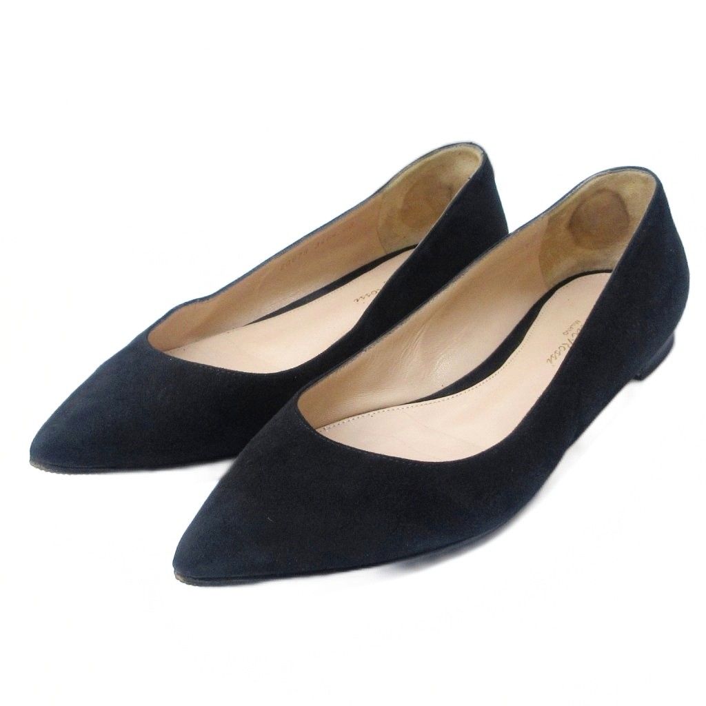 ジャンヴィトロッシ Gianvito Rossi フラットシューズ スエード レザー