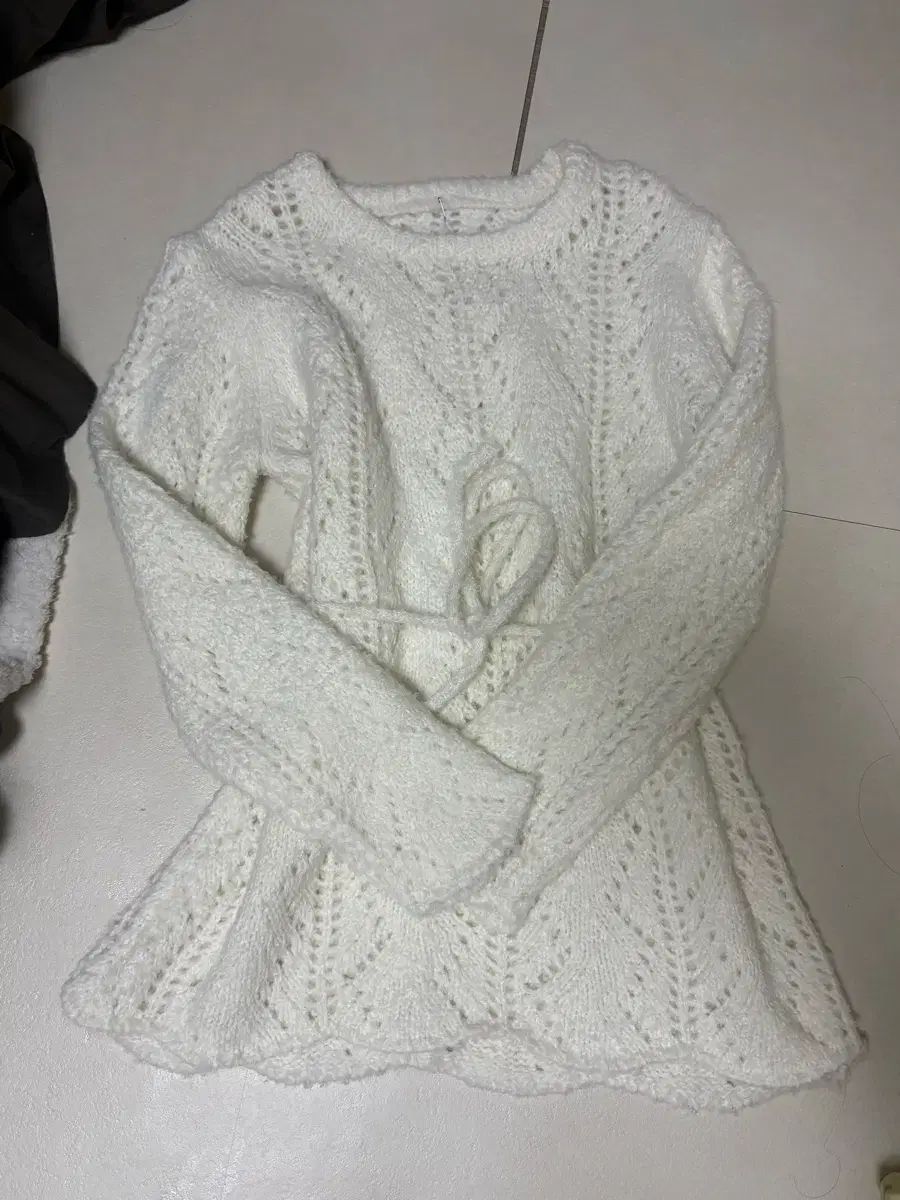 アイボリー ニット ONE PIECE