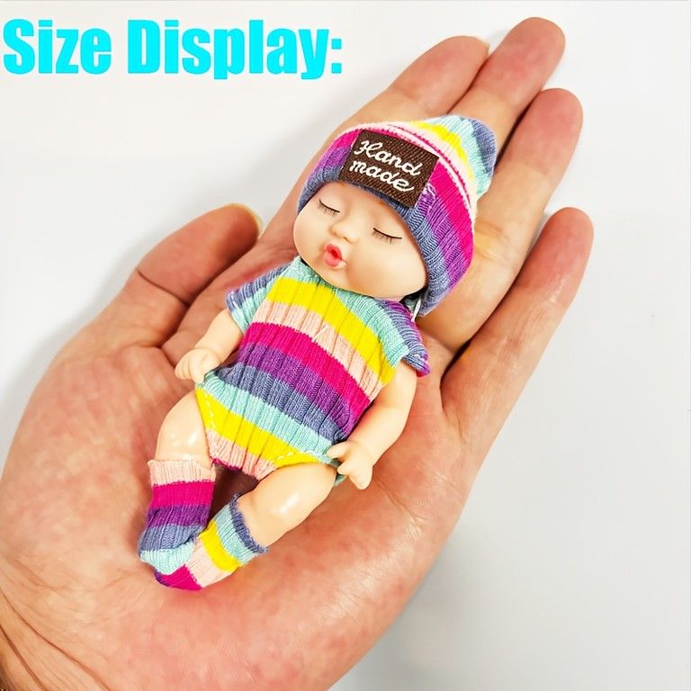 Y2Kファッション】リボンドール BJD人形 4インチ 寝ている赤ちゃん人形