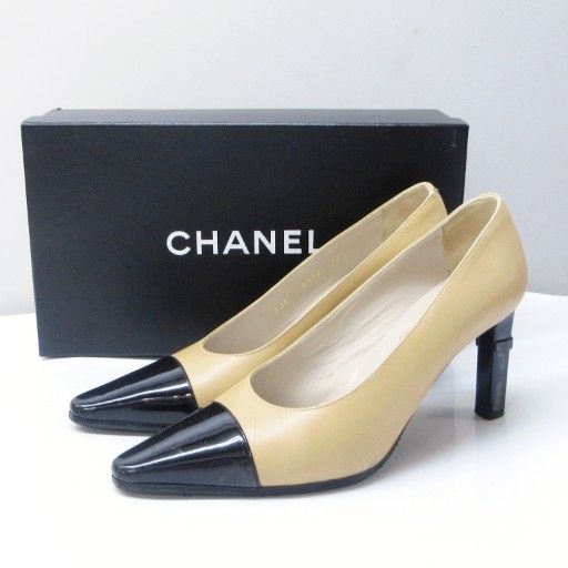 CHANEL バイカラー　ハイヒール　37サイズ CHANEL バイカラー ハイヒール 37サイズ CHANEL バイカラー ハイヒール