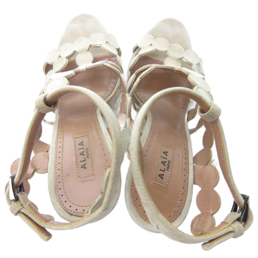 アライア ALAIA スエードグラディエーターサンダル アンクルストラップ