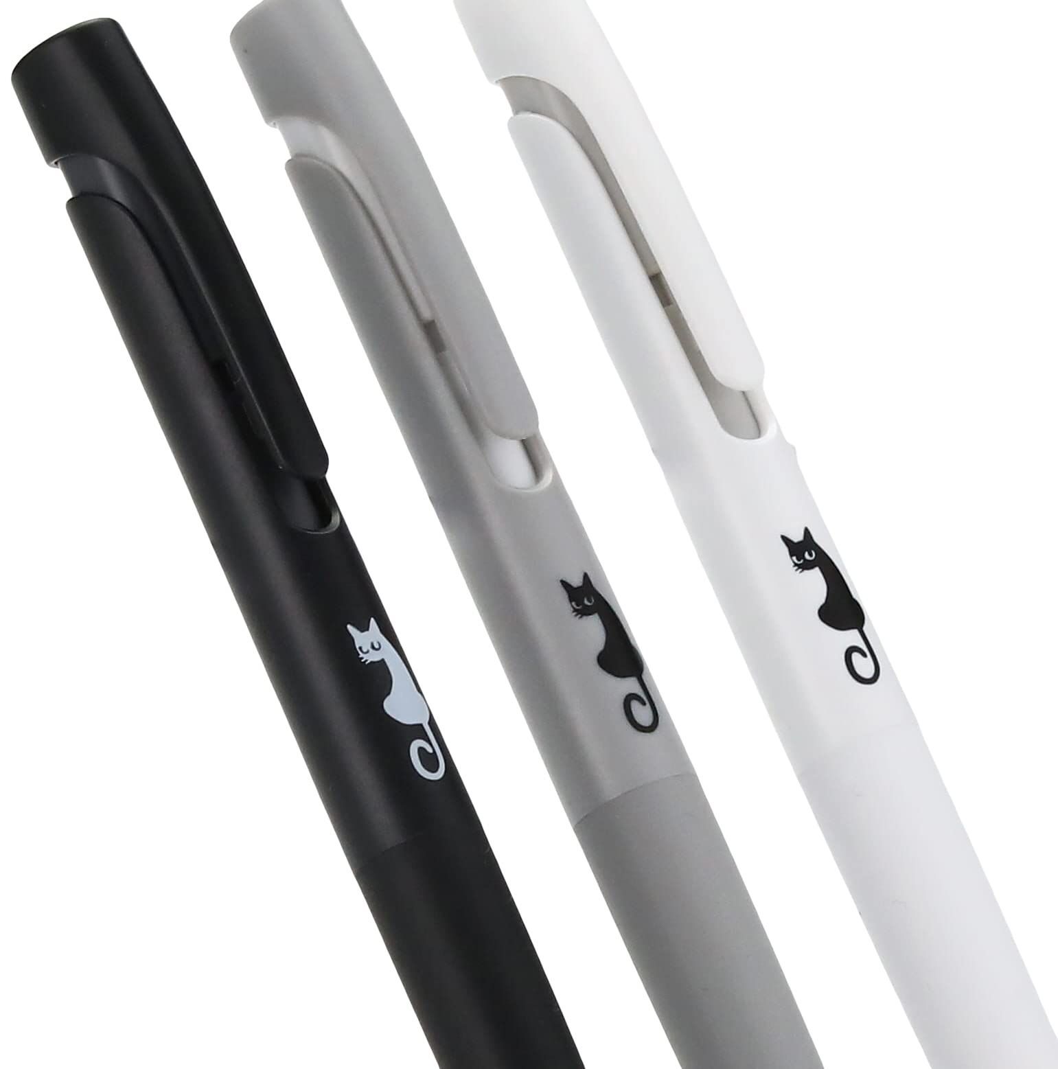 在庫セール】3本セット モノトーン軸 猫 0.5mm P-BAS88-3AZ ブレン