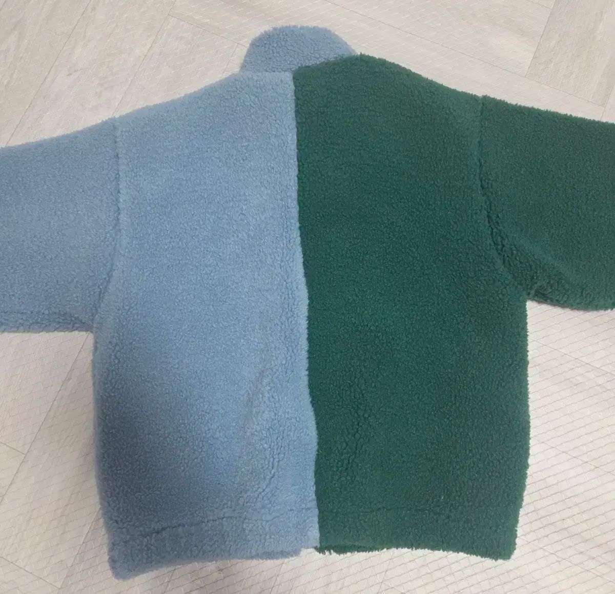 リミテドゥドゥ フリース シープスキン アウター グリーン ブルー L