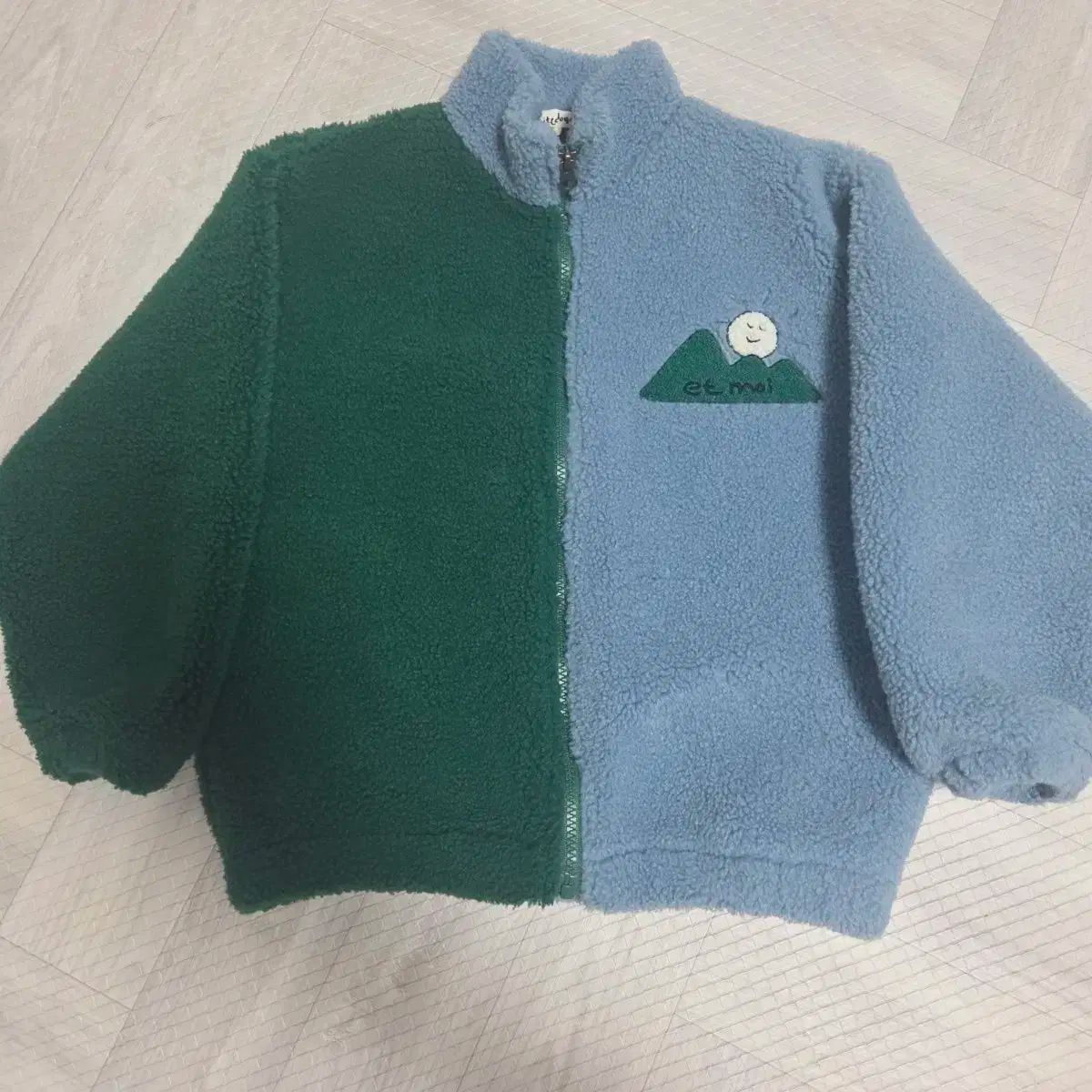 リミテドゥドゥ フリース シープスキン アウター グリーン ブルー L