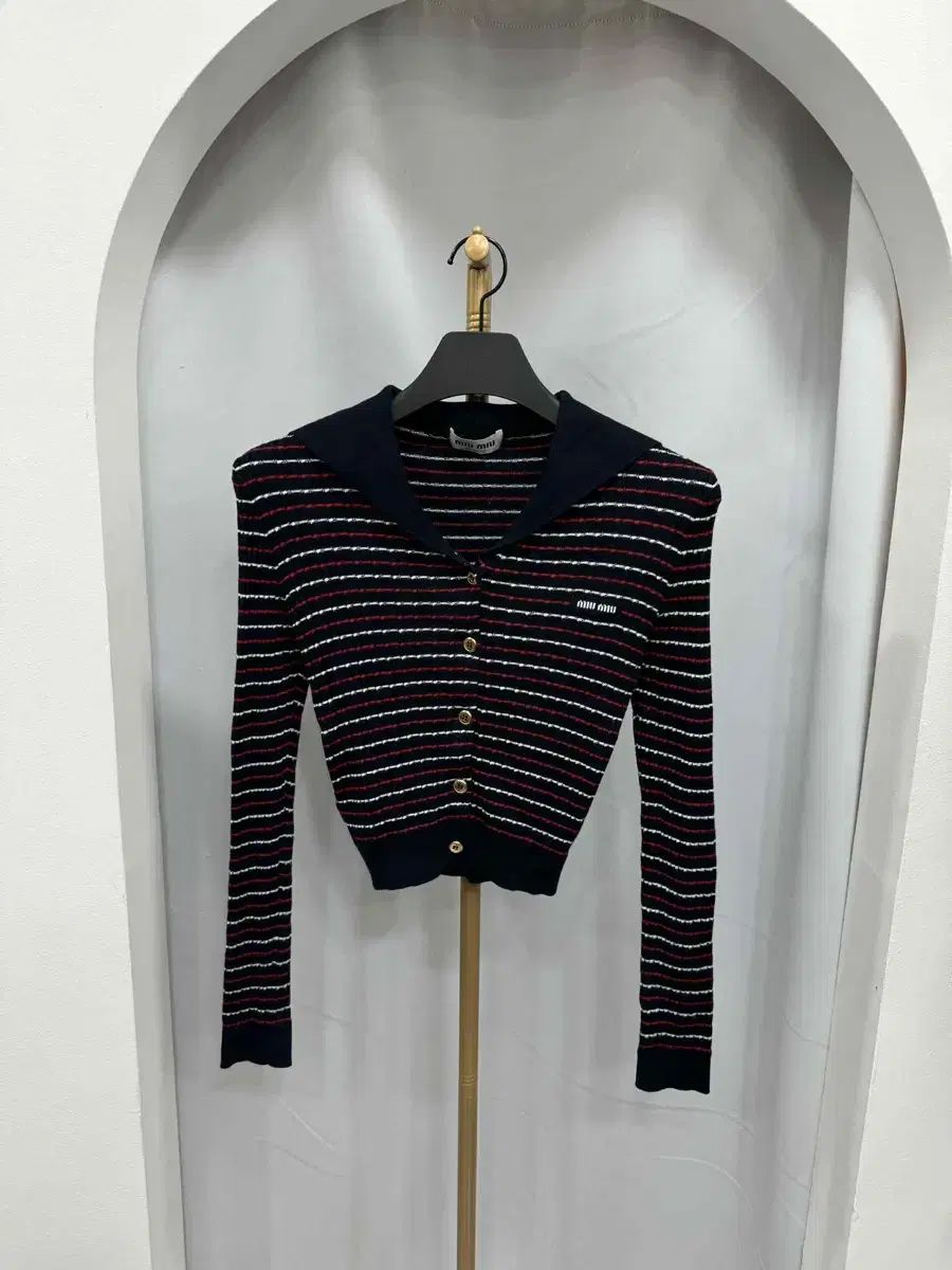 ミュウミュウ ストライプ カーディガン サイズ40
