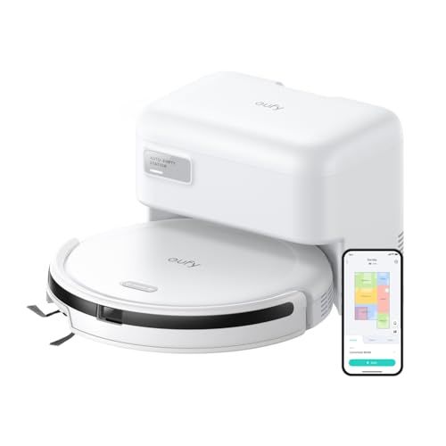 Anker Eufy ユーフィ Robot Vacuum Auto-Empty C10 ロボット掃除機 自動ゴミ収集ステーション 伸縮サイドブラシ 毛絡み除去システム レーザーマッピング アプリ操作 落下防止 薄型 ホワイトp efe6dc0d