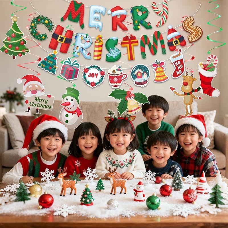 クリスマス 飾り ガーランド 吊り下げ式ガーランド パーティー サンタ