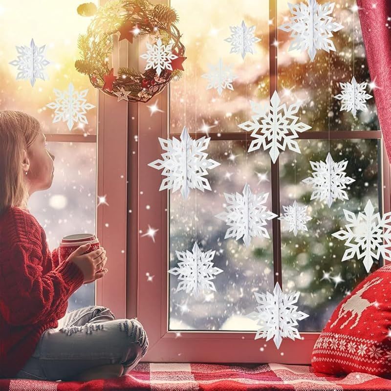 クリスマス 飾り クリスマスツリー装飾 3D 立体 12個のハンギング