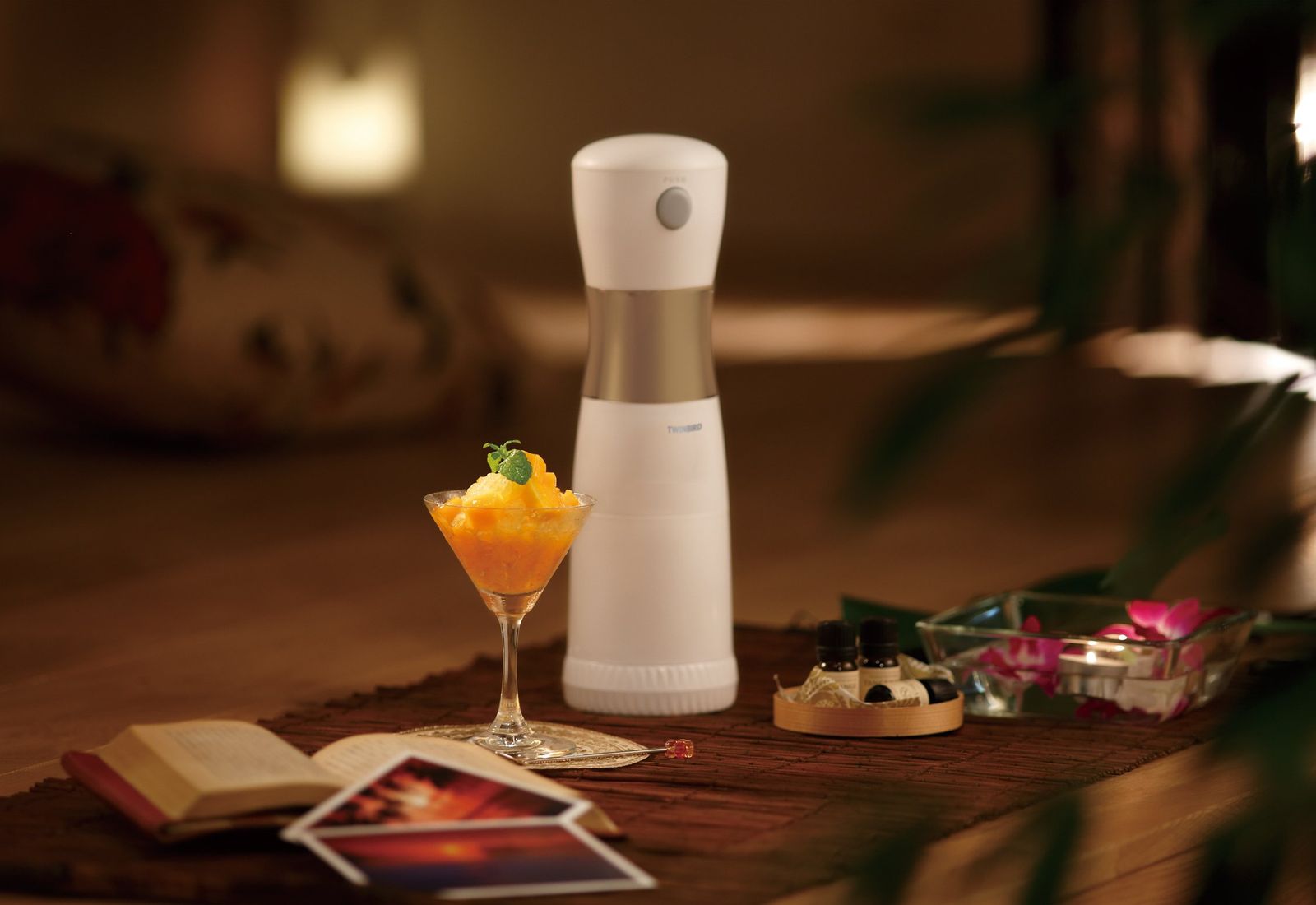 ツインバード フローズンスイーツメーカー シャンパンゴールド KI-DF85G 大人のためのかき氷器 ハンディかき氷メーカー