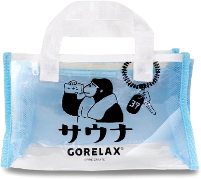 セット販売 ごリラックス バッグ サウナハット サウナマット ボディタオル ラムネブルー サウナ サ活 ゴリラックス GORELAX オロポ 今治産 バス用品 お風呂 銭湯 入浴 水風呂 バッグ 旅行 かわいい プレゼント スーパー銭湯 温泉 銭湯 岩