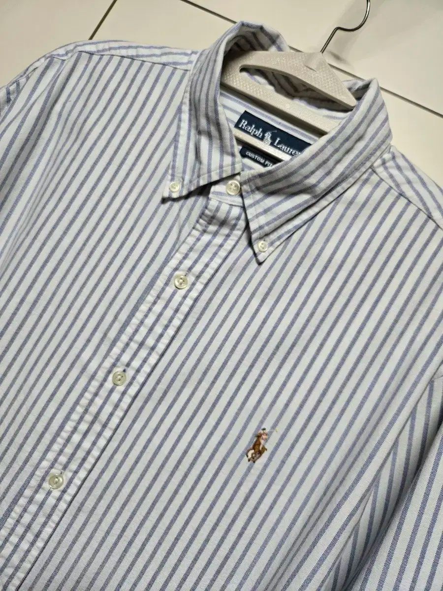 ポロラルフローレン ストライプ オックスフォード シャツ XL