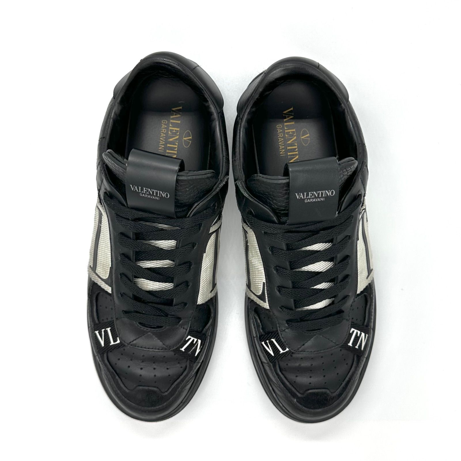 ◆VALENTINO GARAVANI◆約26cmスニーカー レザー ブラック VALENTINO GARAVANI ヴァレンティノ ガラヴァーニ メンズ スニーカー