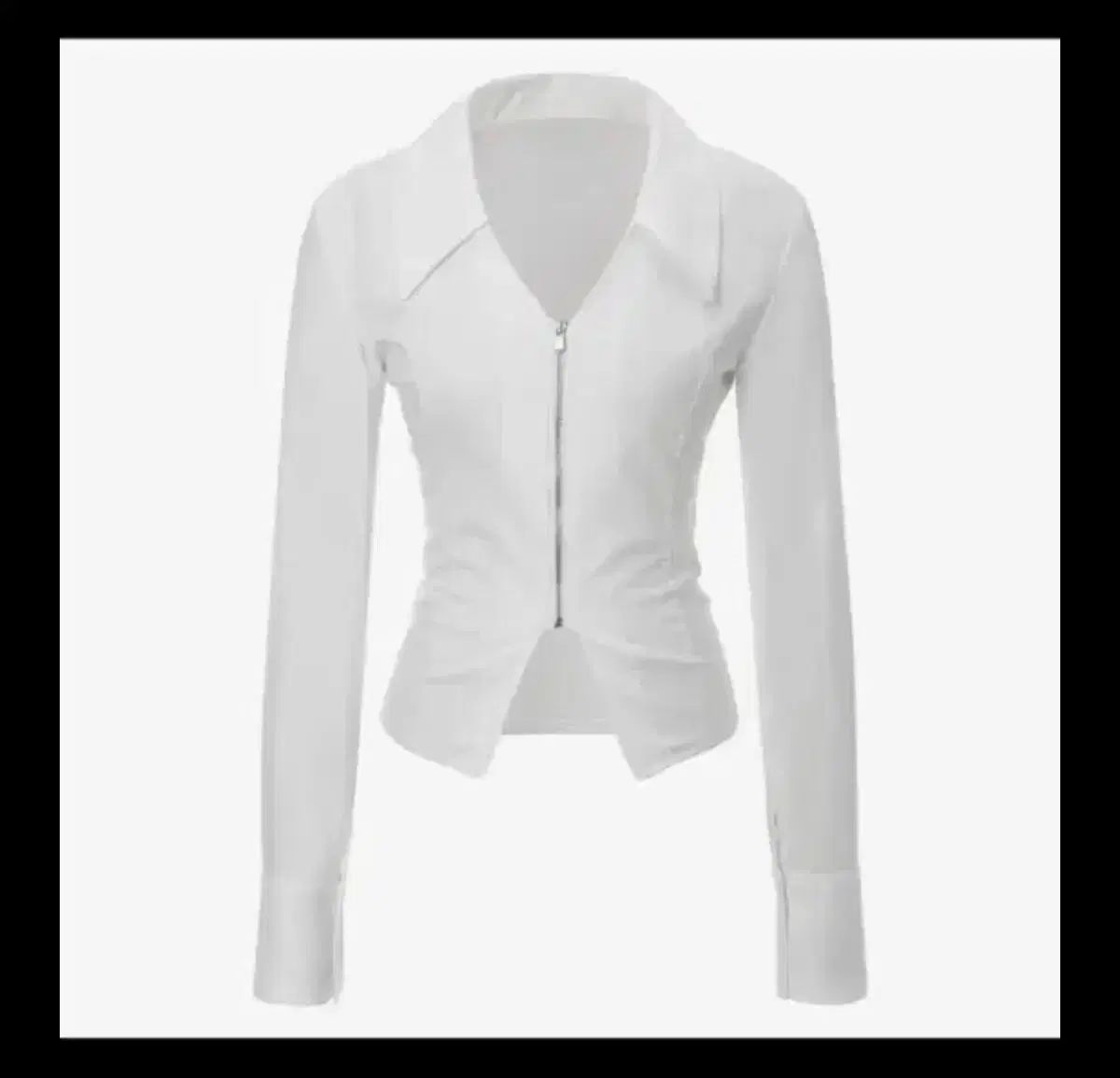 KHAKIPOINT ジップアップ シャツ 白 s