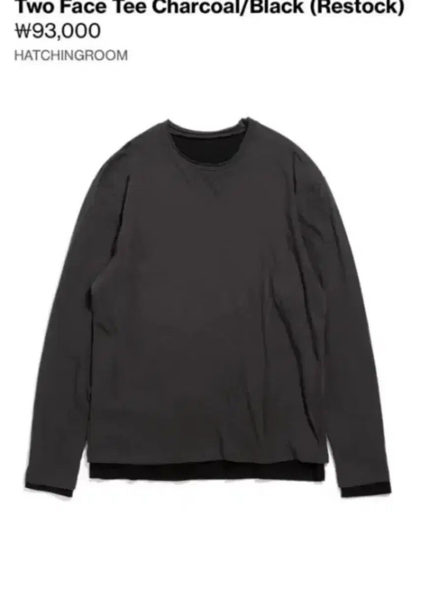 Hatchingroom Two Face Tee チャコール ブラック