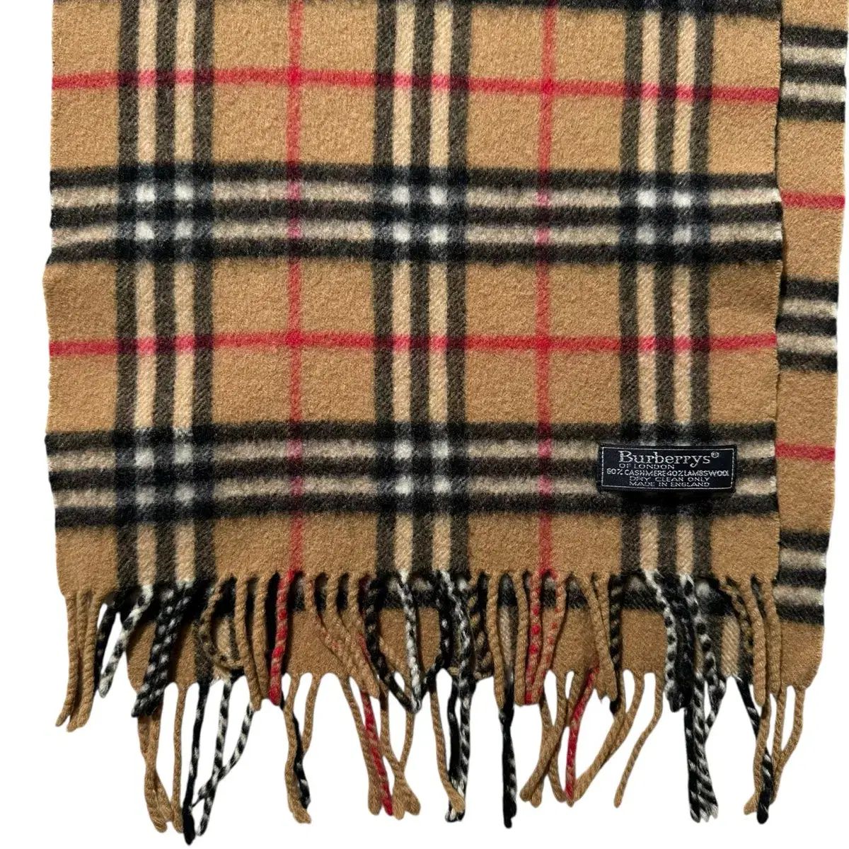 OS バーバリー ノヴァチェック ウール カシミア マフラー