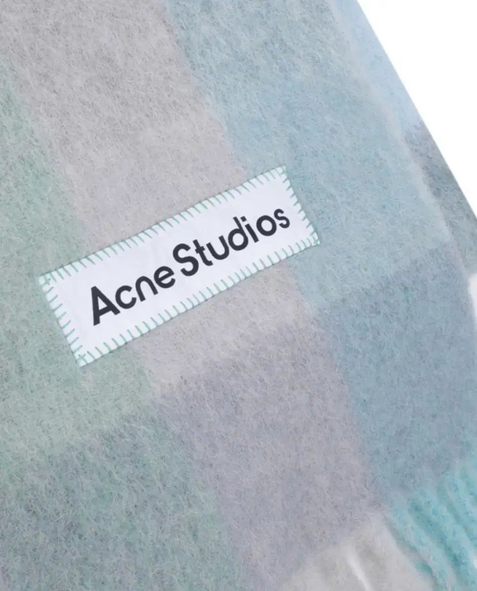 Acne Studios アクネストゥディオズ モヘア CHECK マフラー ターコイズ ミント