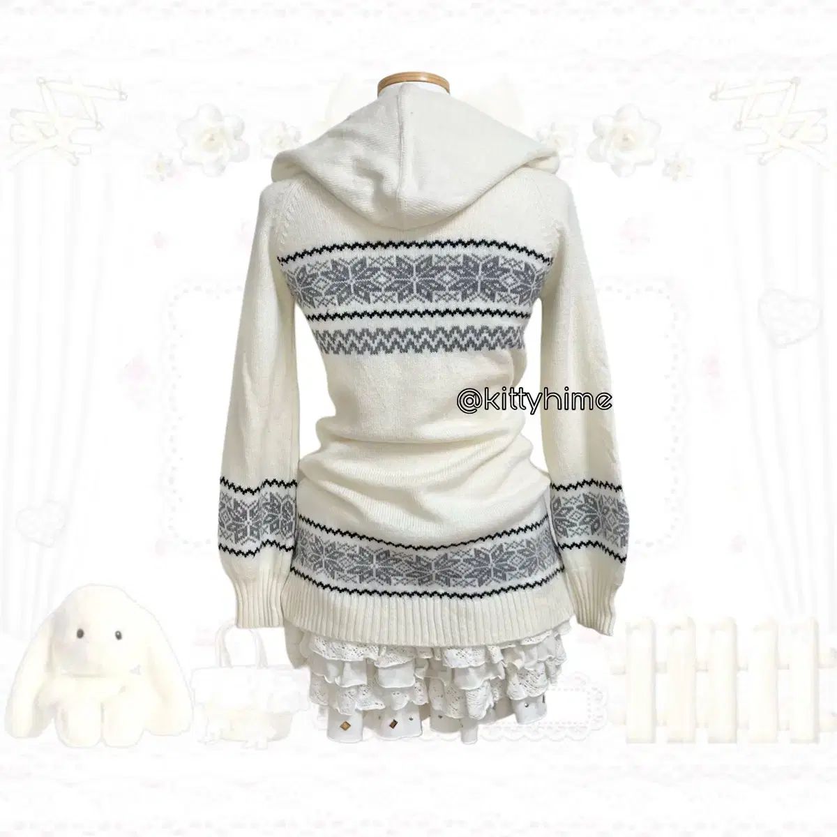 日本 ヴィンテージ ノルディック ラブリー 姫ギャル 姫 雪の花 ロマンチック ギャル WHO フード