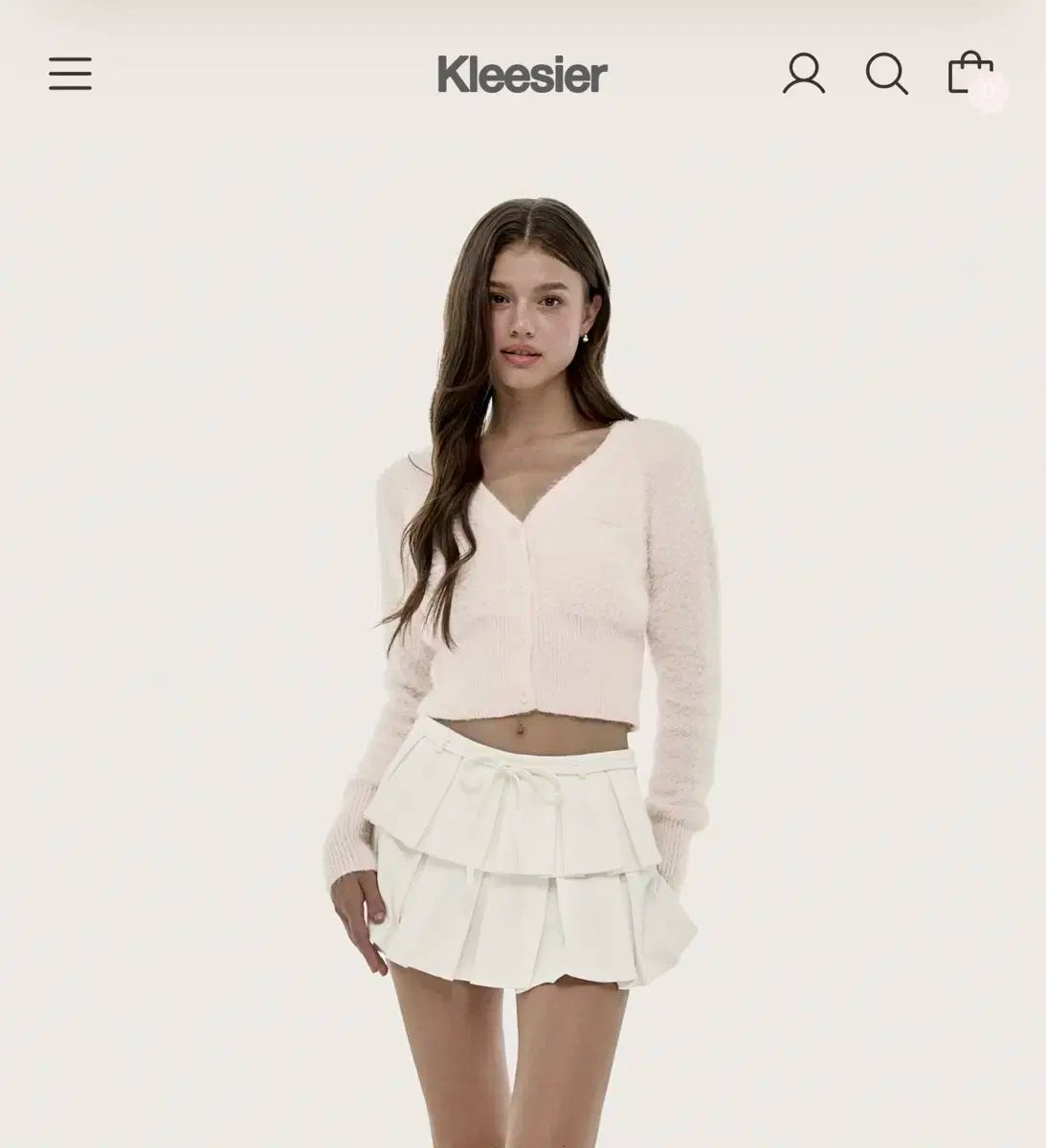 シアー コットンキャンディ Vネック カーディガン ピンク cotton candy