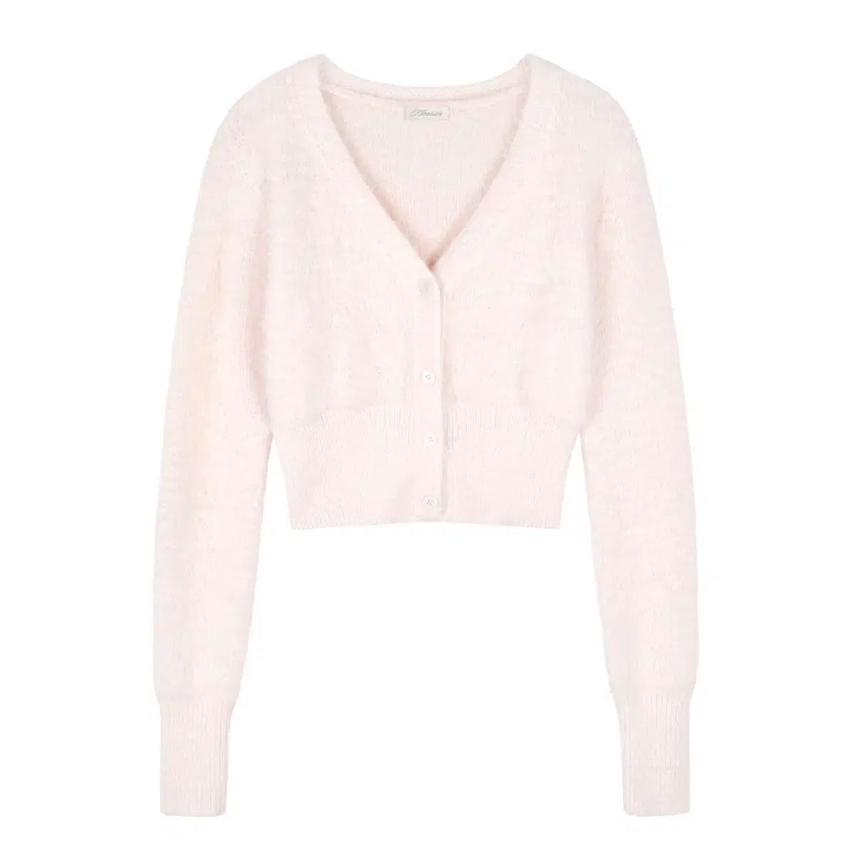  シアー コットンキャンディ Vネック カーディガン ピンク cotton candy 長袖 カーディガン ボレロ アンサンブル