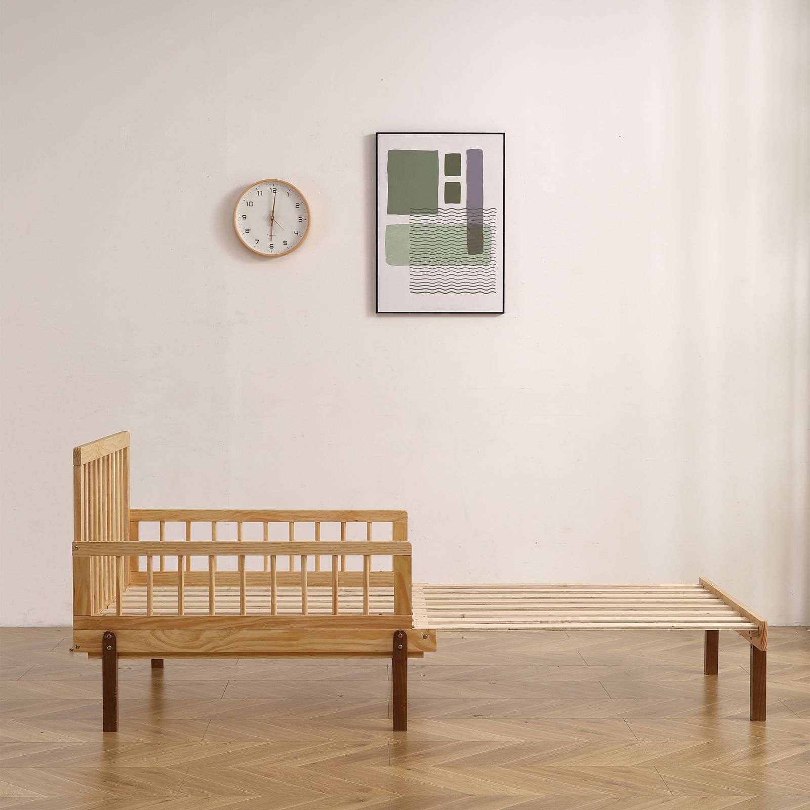 伸長式ベッド 木製