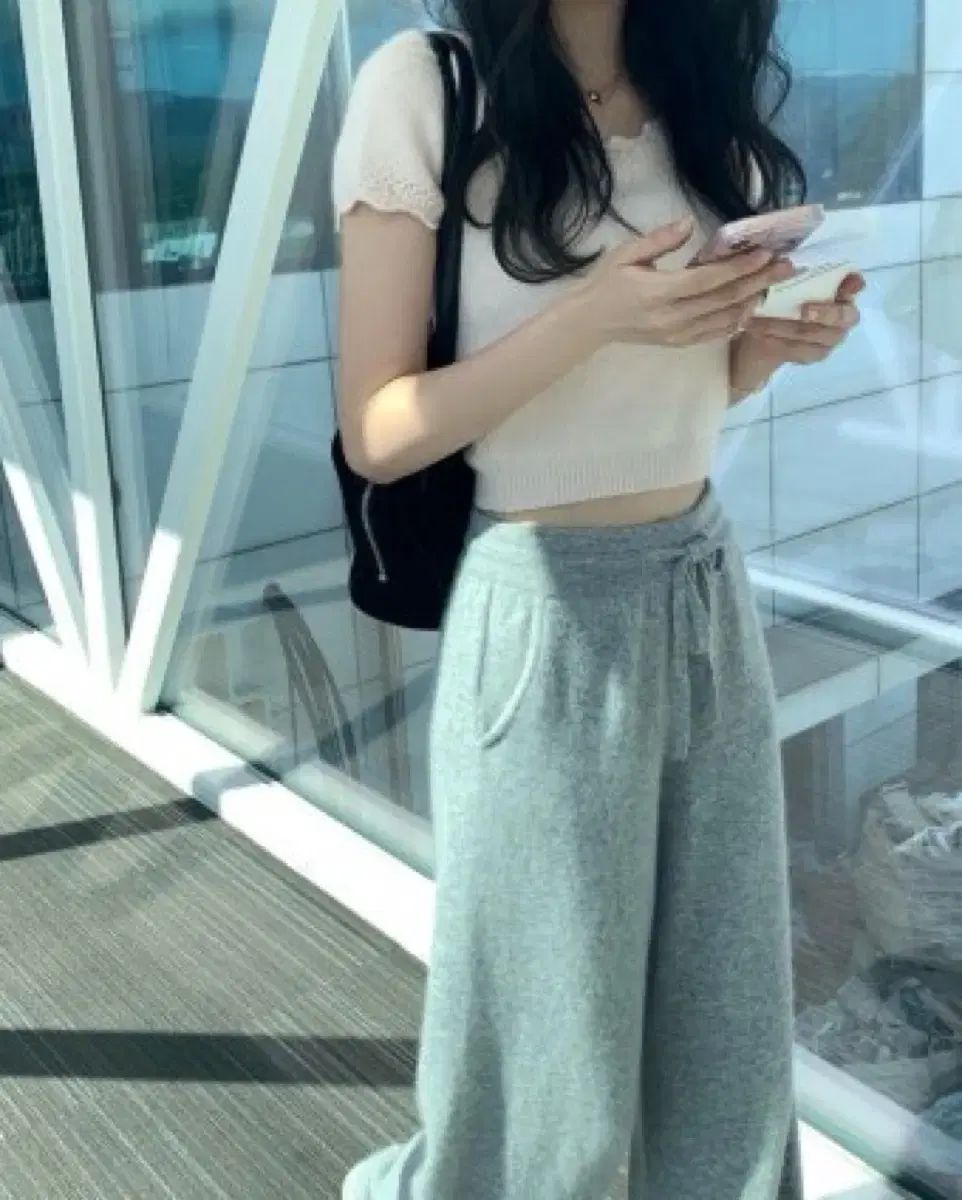 Le Plein ニットパンツ グレー