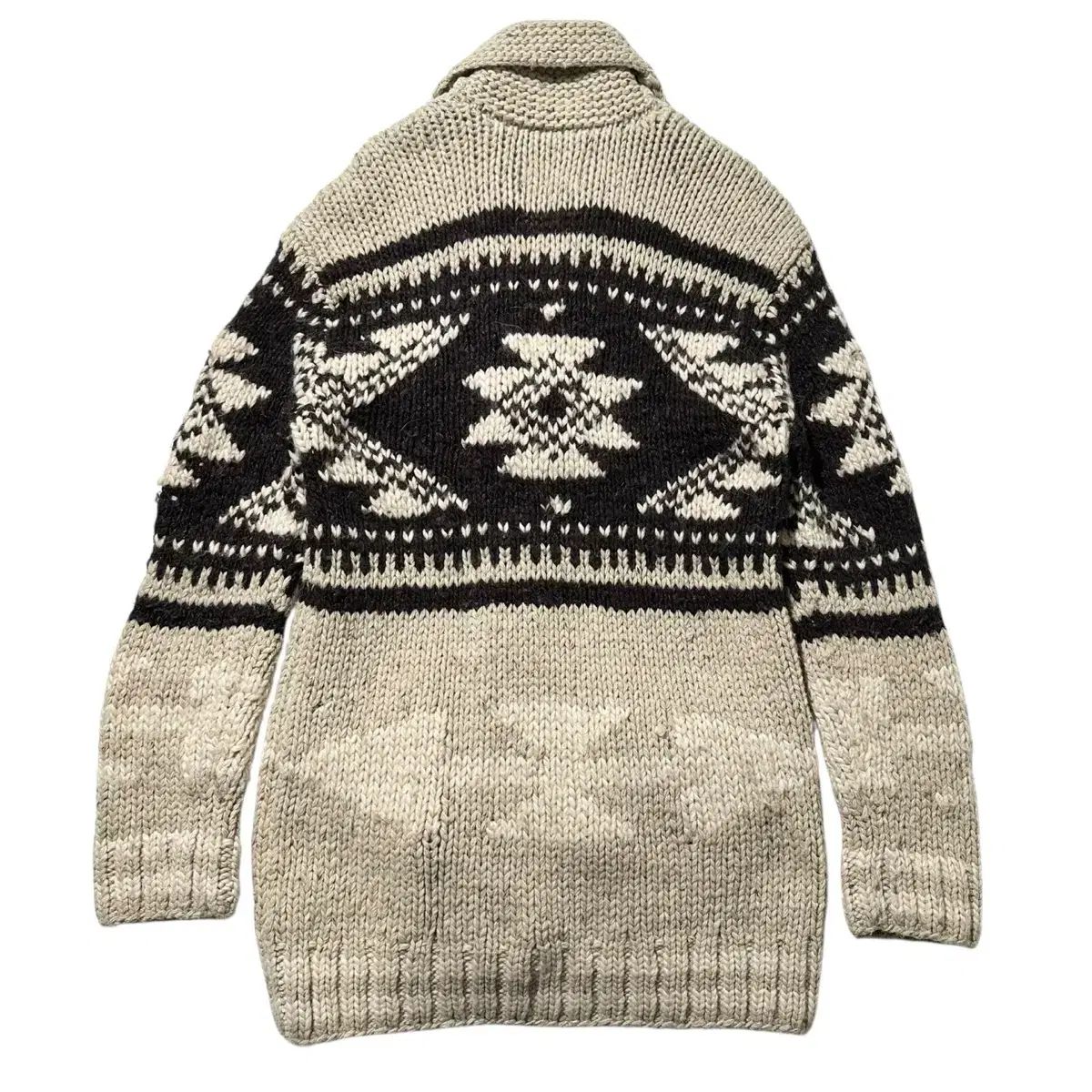 レディース M デニム アンド サプライ ラルフローレン ノルディック カウチン ハンドニット ショール カーディガン